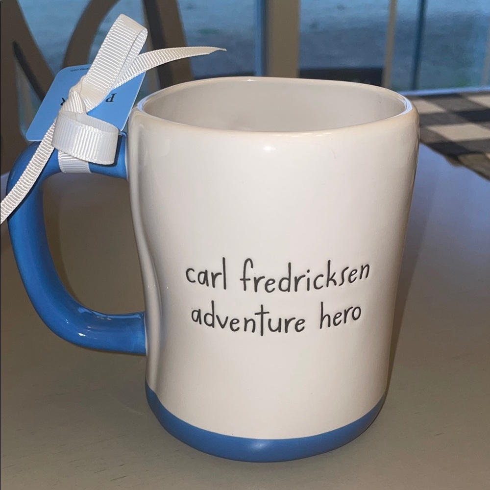 Rae Dunn Up Carl Fredricksen Adventure Hero Blue Mug